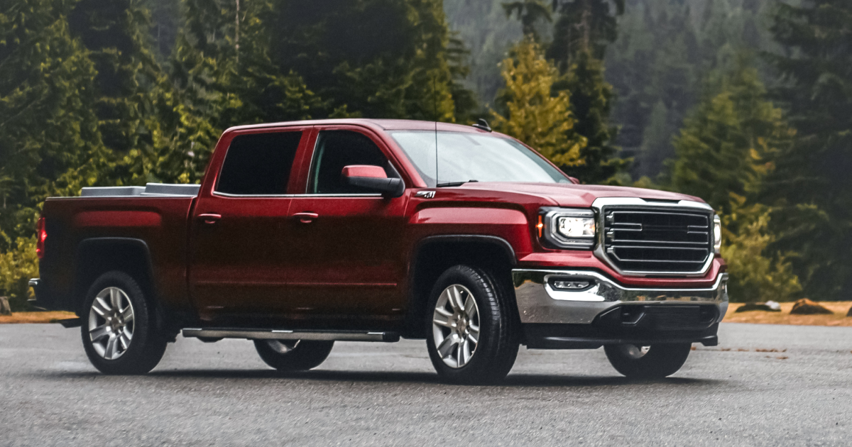 Red GMC pickup