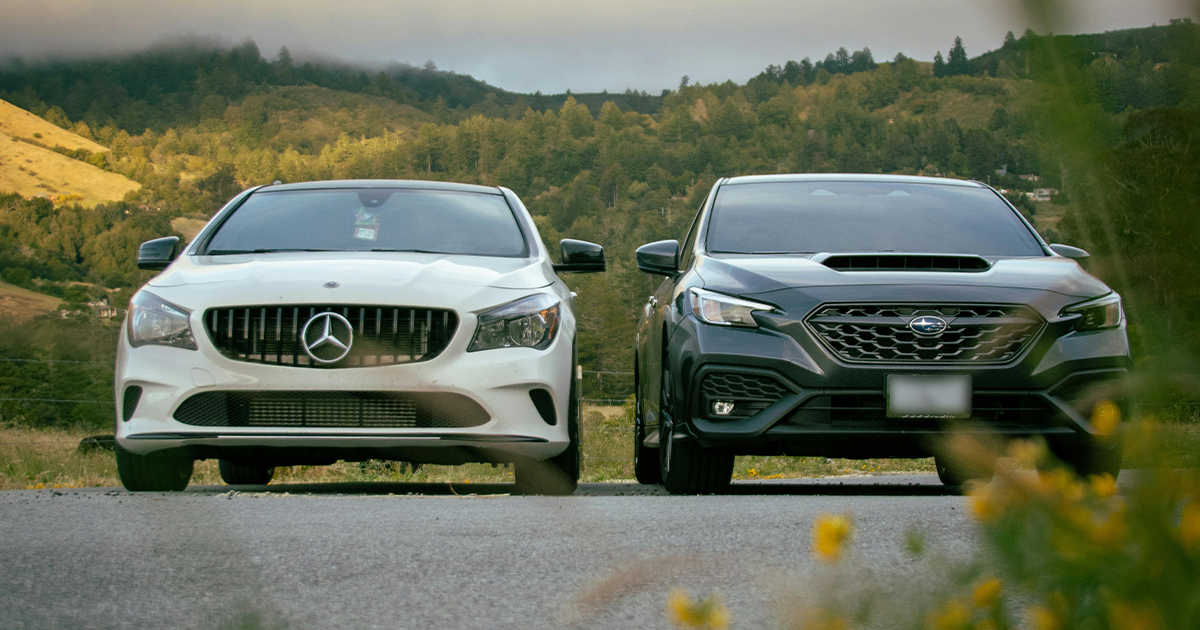 Two Mercedes-Benz vehicles