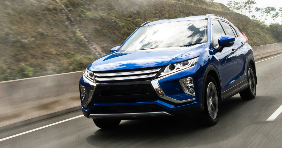 Blue Mitsubishi SUV